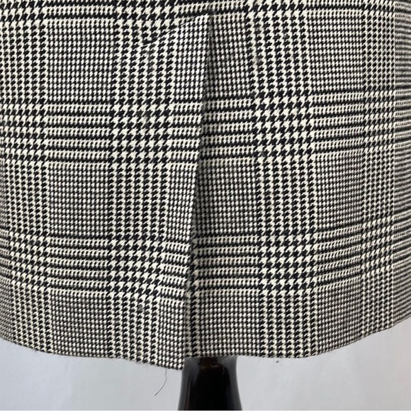 Brooks Brothers 346 Houndstooth Black White Plaid Wool Skirt size 12 Career Wear - Picture 5 of 9